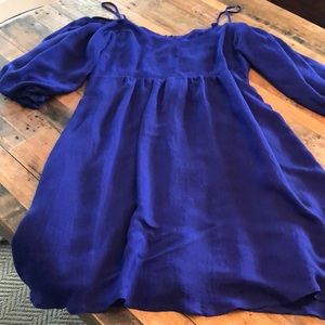 Anthropologie cobalt blue knee length dress NWT